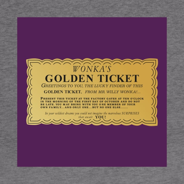 Willy Wonka's Golden Ticket by Gothenburg Print